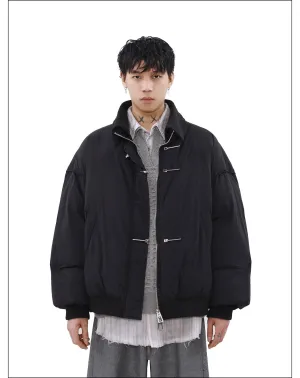 Metallic Closure Down Jacket
